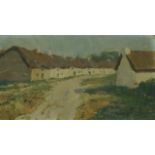Theodore Lemonier Cottages Oil on panel Signed lower right 16cm x 21.
