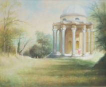 Kathleen Williams The Temple of Apollo, Stourhead Oil on board Signed lower left 50cm x 60.