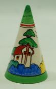 A Moorland Emilio James sugar caster "Summer Cottage", number 10 of 50, printed and painted marks,