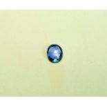 An oval cut sapphire, possibly Ceylon, approximately 1.