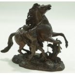 A bronze figure of a Marly horse after Guillaume Coustou,