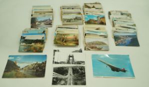 A collection of over four hundred Somerset and surroundings area postcards to include Bristol,