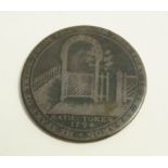 A 1794 copper penny token for the Bath Botanic Gardens