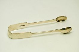A pair of Victorian silver sugar tongs, by G.M.