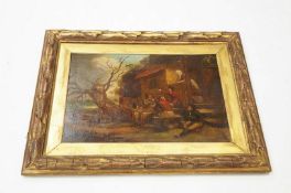 English School early 19th Century Country scene Oil on panel 44cm x 64cm