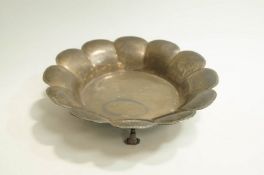 A silver lobed fruit bowl, by Mappin & Webb, Sheffield 1926,
