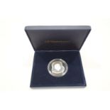 A silver Jersey proof £5 coin, 28g, cased.