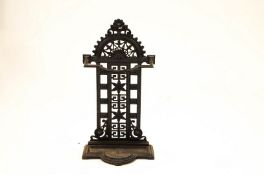 A late 19th Century cast iron stick stand,
