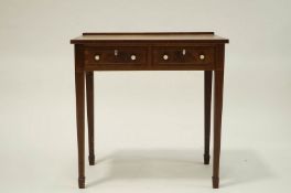 A 19th century side table with two frieze drawers