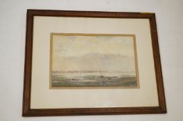 Walter Shepherd Southampton from 'The Butts' Millbrook Point at low tide Water colour signed lower