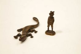 An early 20th Century bronze model of a boy sailor studying with his hands in pockets, 5.