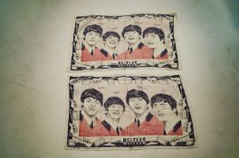 Two original Beatles tea towels