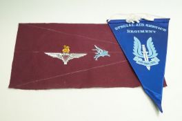 A 1960's S.A.S Regiment Pennant and an S.A.