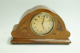 A 20th Century mahogany 8 day Mantel clock, with a Swiss movement,