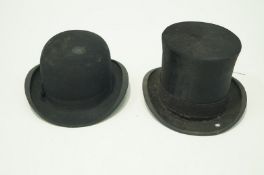 An early 20th Century silk top hat,