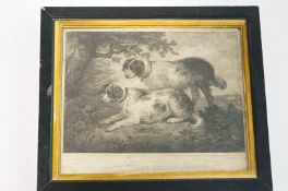 Kennerlay after Morland The Setters engraving 17.5cm x 21.