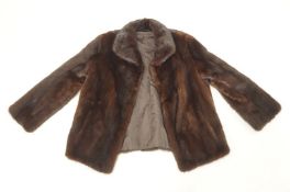 A Ladies black mink Fur coat.