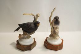 A limited edition model of a Blackbird, along with another similar of a Sparrow,
