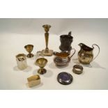 A quantity of silver items to include;