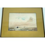 Edward J Gooch On the sands, Ainsdale Watercolour Signed with monogram lower left,