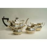 A silver plated tree piece tea service, retailed by Kemp Brothers of Bristol,