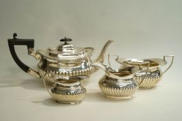 A silver plated tree piece tea service, retailed by Kemp Brothers of Bristol,