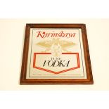 A Vintage Karinskaya Pure Vodka, framed bar mirror,