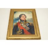A large 20th century oil on canvas of Nelson, in a heavy gilt frame, signed Revan 92, 98cm high,
