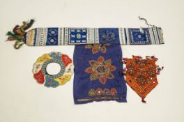 A collection of Tibetan embroidered panels,