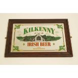 A Vintage Kilkenny Irish Beer from Guinness, framed bar mirror,