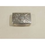 A Victorian silver vinaigrette, by Edward Smith, Birmingham 1843, 2.7 cm long, 8.