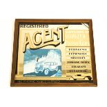 A Vintage Registered Agent for Quality Motor Cars - Armstrong Siddeley framed mirror,
