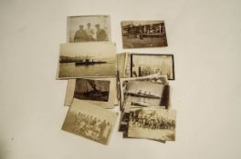 A collection of twenty four WWI photographs, comprising HMS Arno, seaplanes, German airplanes,