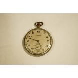 Anonymous, an open faced metal pocket watch,