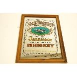 A Vintage large Jack Daniels Old Time framed bar mirror,