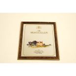 A Vintage The Macallan Single Highland Malt Scotch Whisky framed bar mirror,