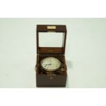 A Marine chronometer by Thomas Mercer, serial number 11393, in a fitted mahogany case, 16.