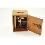 A brass microscope with barrel signed R Winkel, Gottingen,