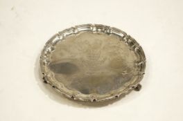 A late Victorian silver salver, by William Hutton & Sons Ltd, London 1895,