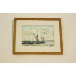 Harol Croucher (20th Century) Boats at Harbour Signed Harol Croucher lower right Watercolour 16cm x