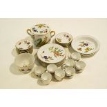 Royal Worcester 'Evesham' pattern part dinner and tea service, comprising eight tea cups,