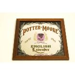 A Vintage Potter & Moore English Lavendar, framed bar mirror,