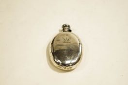A Victorian silver hip flask, by George Adams, London 1872,