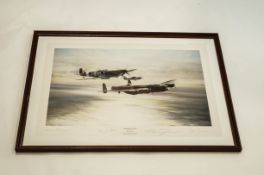 Robert Taylor 'Memorial Flight' Signed by Robert Taylor and three additional signatures Print 50cm