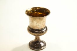 A William IV silver goblet, London 1834 by Walter Morisse (later inscription),