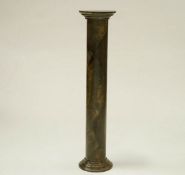 A 20th century mahogany painted and carved marble effect pedestal,