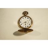 Anonymous, a hunter pocket watch, the gilded case housing a 15 jewel movement, 5.