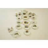 A Grimwades Beatrix Potter 'Peter Rabbit' part childs Teaset, comprising cups, saucers, teapot,