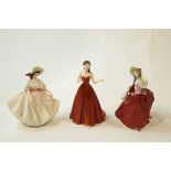 3 Royal Doulton Figurines : comprising HN4392 - My Love,