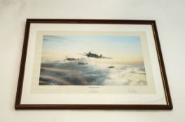 Robert Taylor 'Flight of Eagles' Signed by RObert Taylor and Adolf Galland Print 49cm x 60cm